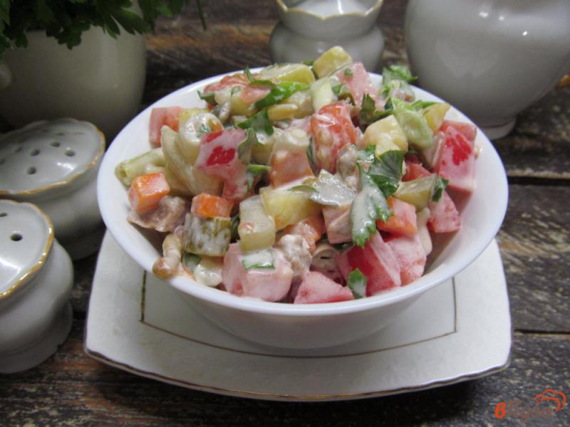 Фото приготовление рецепта: Овощной салат с говядиной шаг №8