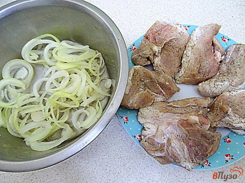 Фото приготовление рецепта: Свиная поджарка с луком шаг №5