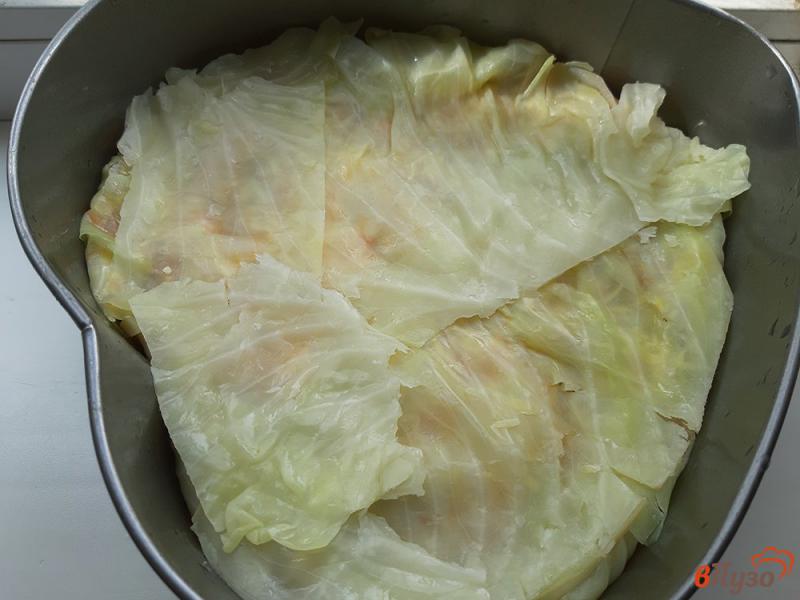 Фото приготовление рецепта: Запеканка капустная с фаршем шаг №14