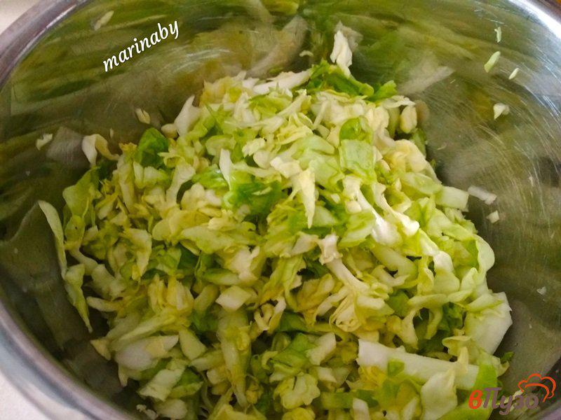 Фото приготовление рецепта: Салат овощной с молодой капустой шаг №3