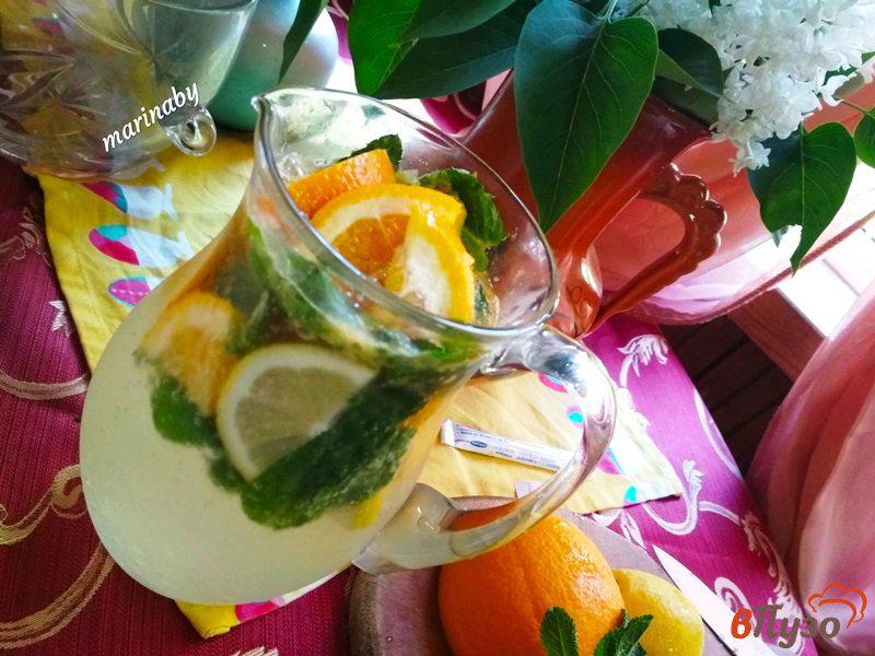 Фото приготовление рецепта: Цитрусовый мохито-лимонад шаг №6