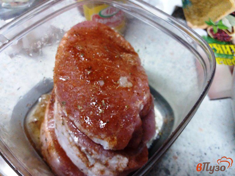 Фото приготовление рецепта: Эскалоп из свинины на гриле шаг №5