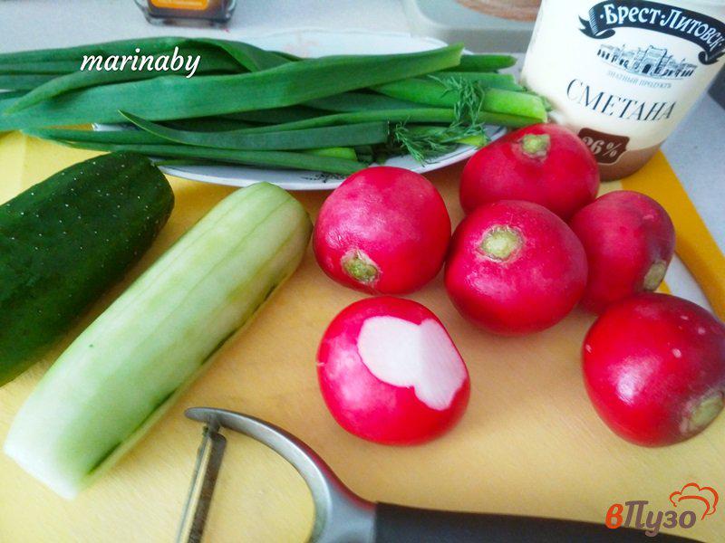 Фото приготовление рецепта: Салат весенний с редисом шаг №1