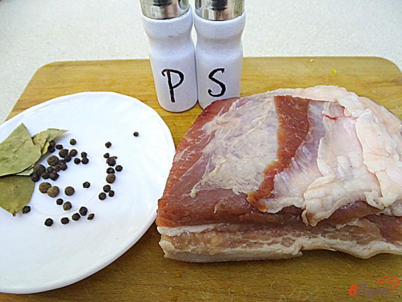 Фото приготовление рецепта: Свиная грудинка варёная шаг №1