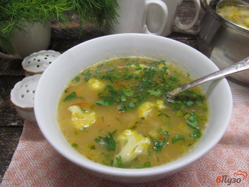 Фото приготовление рецепта: Гороховый суп с цветной капустой шаг №9