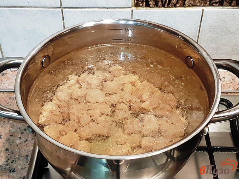 Фото приготовление рецепта: Суп с капустой и щавелем шаг №3