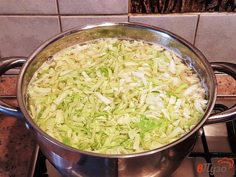 Фото приготовление рецепта: Суп с капустой и щавелем шаг №5