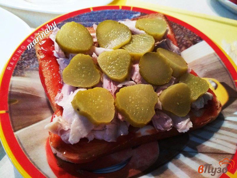 Фото приготовление рецепта: Сэндвич с курицей шаг №8