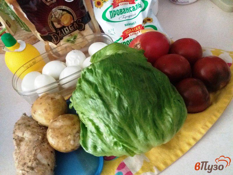 Фото приготовление рецепта: Слоеный салат из запеченного куриного филе шаг №1