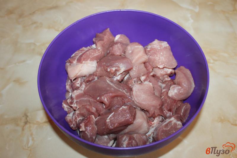 Фото приготовление рецепта: Свинина маринованная с перцем и помидорами шаг №1