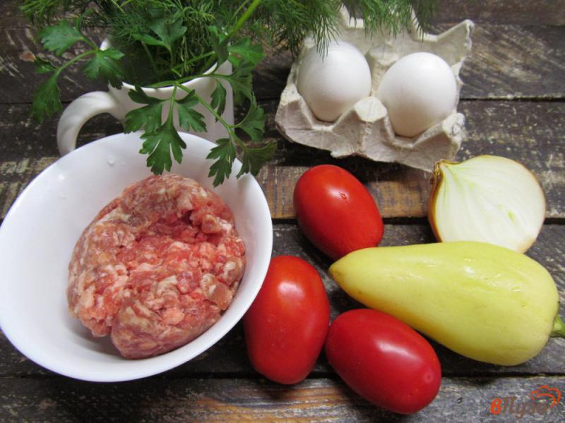 Фото приготовление рецепта: Жареный фарш с овощами и яйцом шаг №1