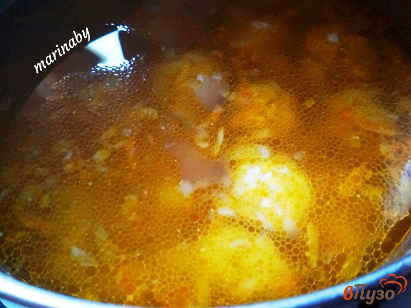 Фото приготовление рецепта: Суп с фрикадельками «Дачный» шаг №6