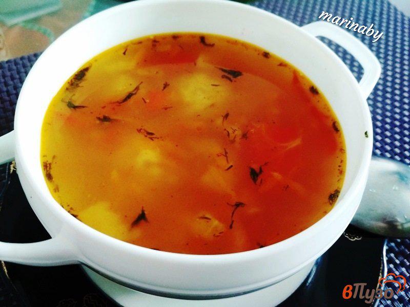 Фото приготовление рецепта: Суп с фрикадельками «Дачный» шаг №7