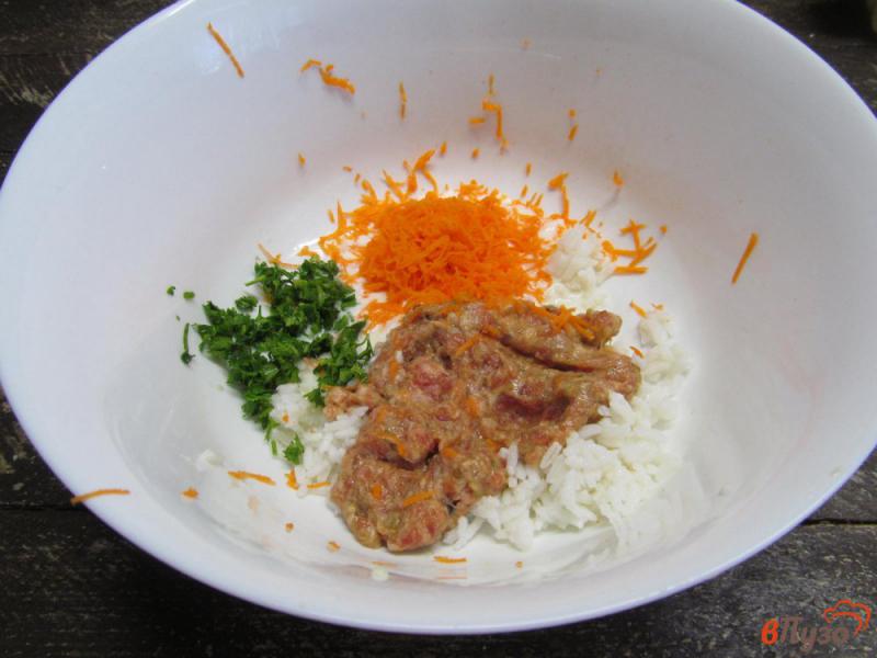 Фото приготовление рецепта: Котлеты из говядины с рисом и морковью шаг №2