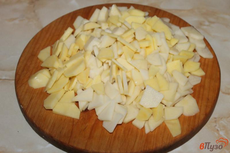 Фото приготовление рецепта: Хрустящий картофель на сале с добавлением красного перца шаг №1