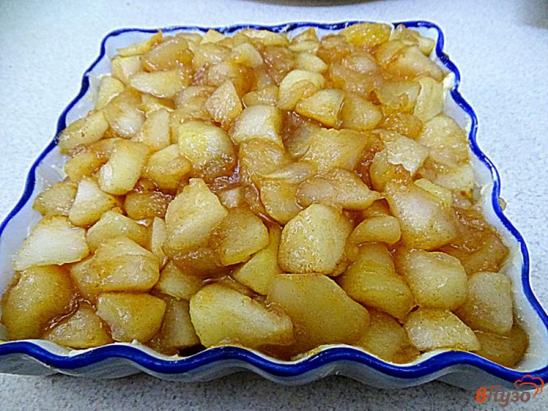 Фото приготовление рецепта: Десерт из яблок и творога шаг №11