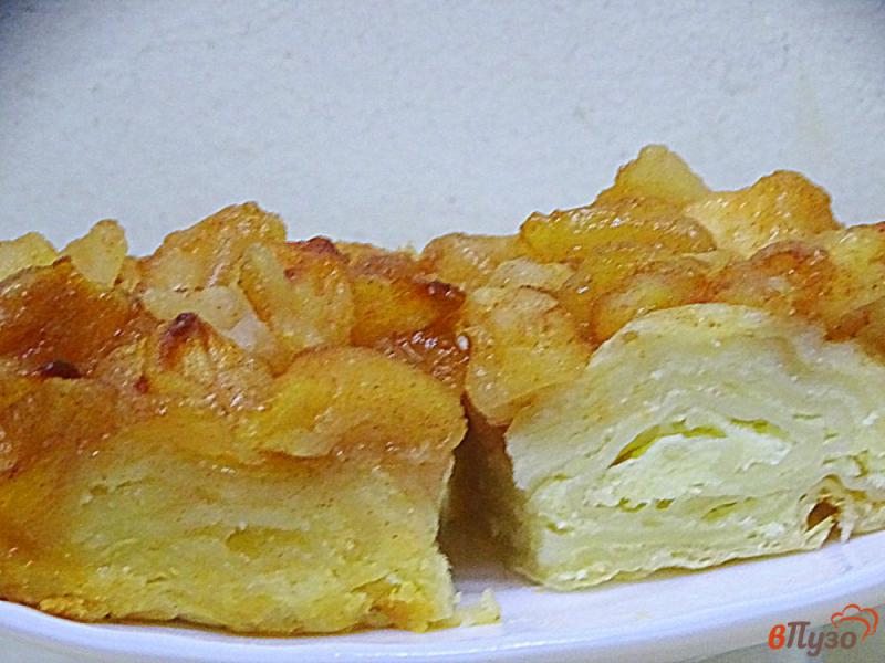 Фото приготовление рецепта: Десерт из яблок и творога шаг №13