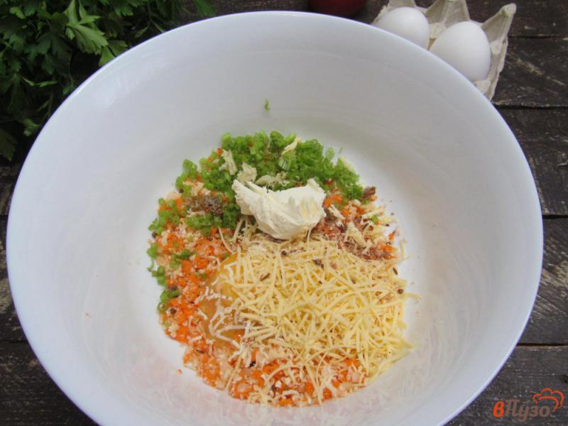 Фото приготовление рецепта: Омлет с «рисом» из цветной капусты шаг №3