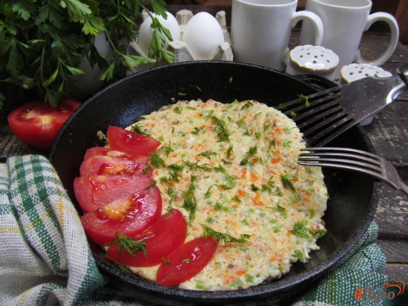 Фото приготовление рецепта: Омлет с «рисом» из цветной капусты шаг №5
