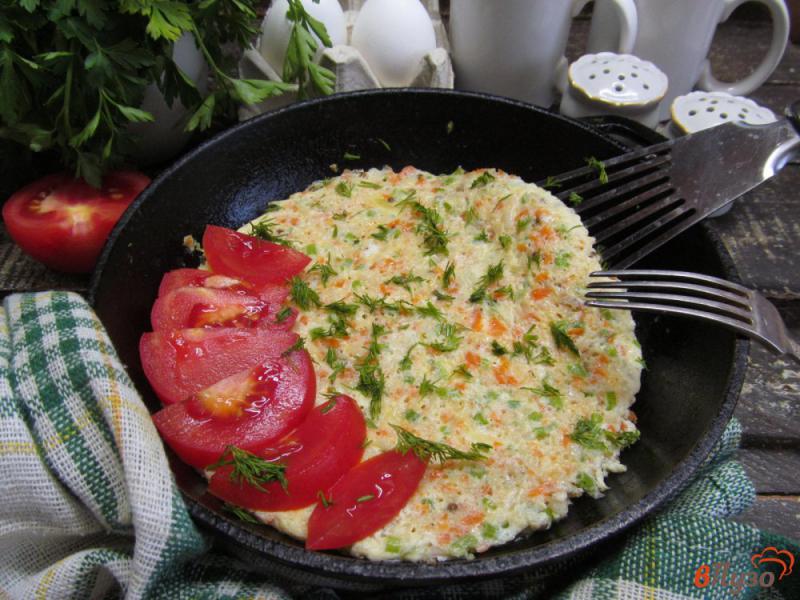 Фото приготовление рецепта: Омлет с «рисом» из цветной капусты шаг №6