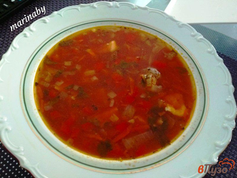 Фото приготовление рецепта: Суп из чечевицы по-грузински шаг №12