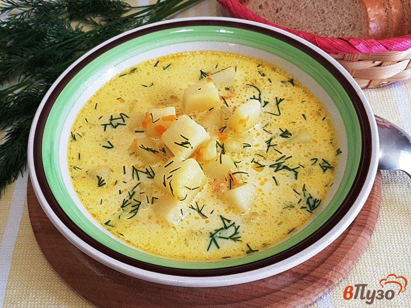 Фото приготовление рецепта: Сырный суп шаг №10