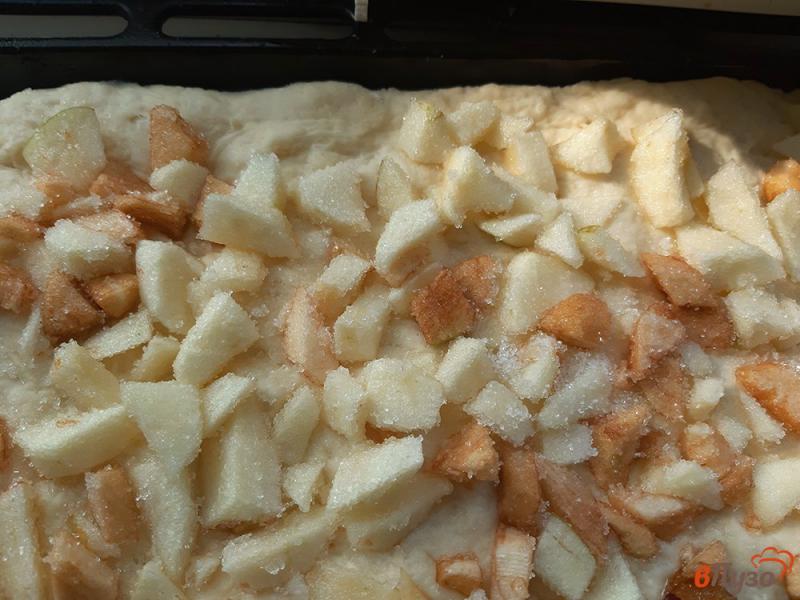 Фото приготовление рецепта: Дрожжевой пирог с яблоками шаг №8