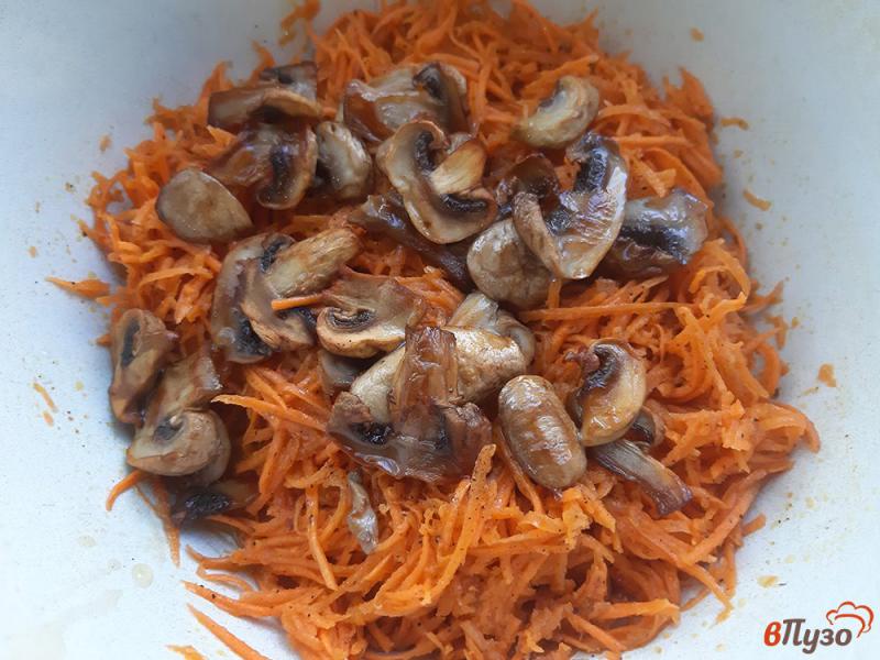 Фото приготовление рецепта: Морковь по-корейски с грибами шаг №5