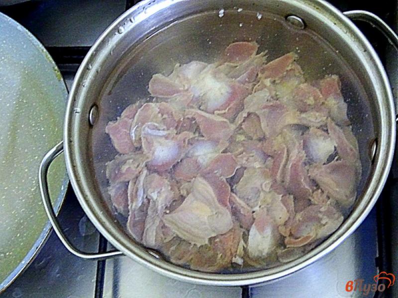 Фото приготовление рецепта: Рассольник с куриными желудками и рисом шаг №1