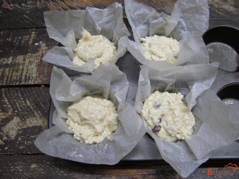 Фото приготовление рецепта: Творожные сырники с изюмом в духовке шаг №5