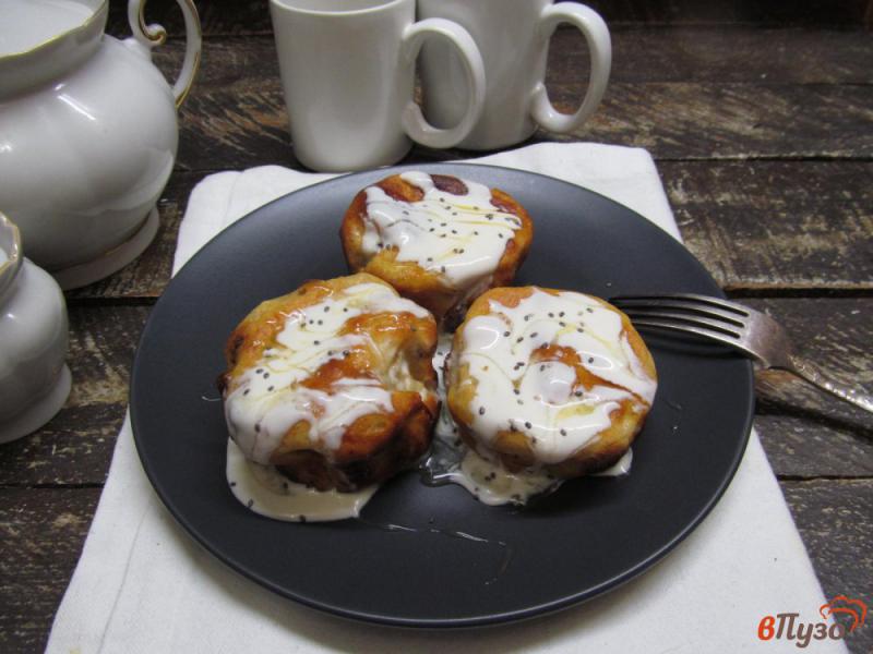 Фото приготовление рецепта: Творожные сырники с изюмом в духовке шаг №7