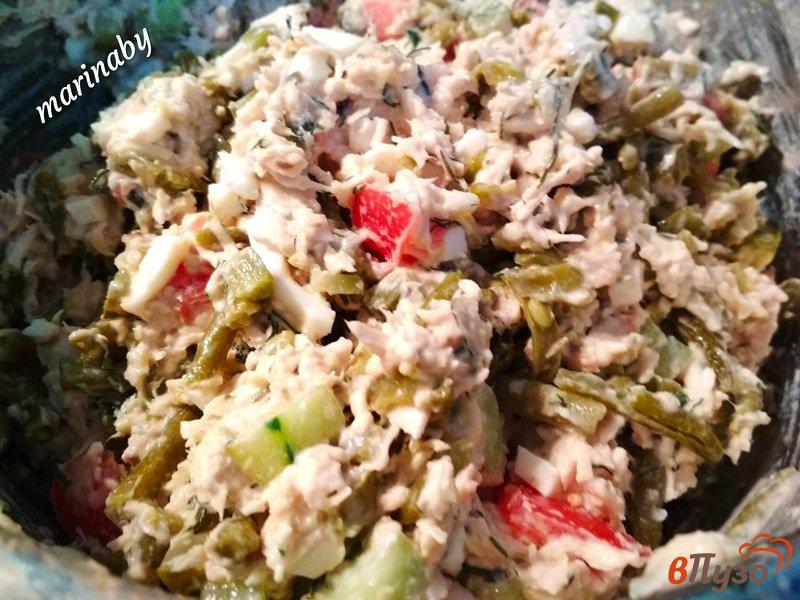 Фото приготовление рецепта: Салат из куриной грудки и овощей шаг №12
