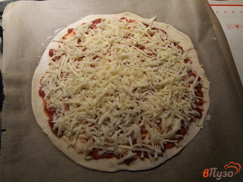 Фото приготовление рецепта: Пицца с салями шаг №7