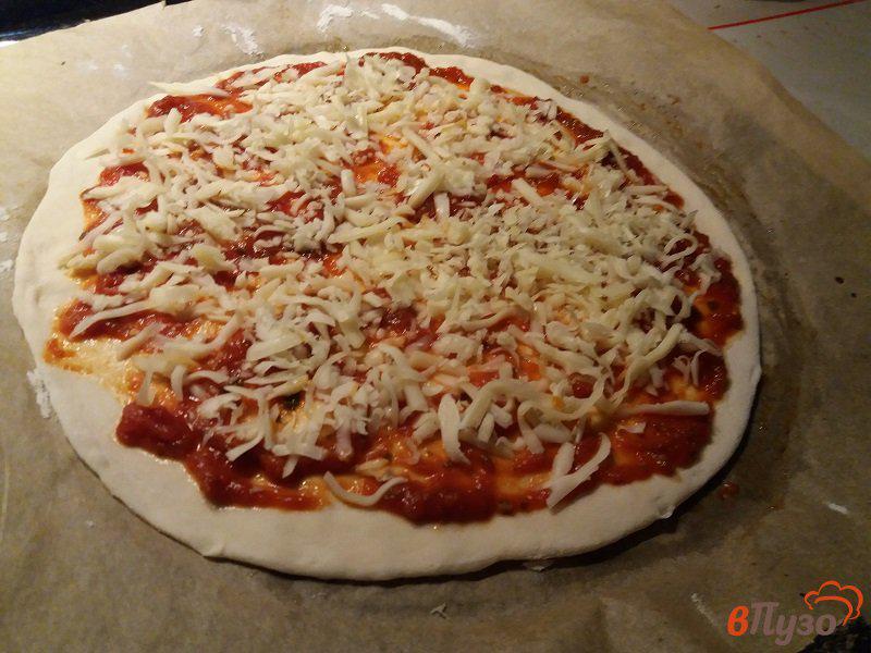 Фото приготовление рецепта: Пицца  с грибами шаг №9