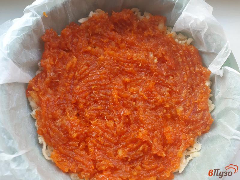 Фото приготовление рецепта: Тертый тыквенный пирог с апельсином шаг №15