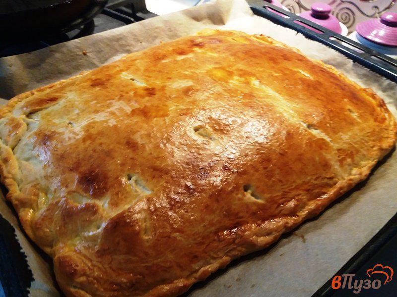 Фото приготовление рецепта: Пирог с капустой и яйцом шаг №11