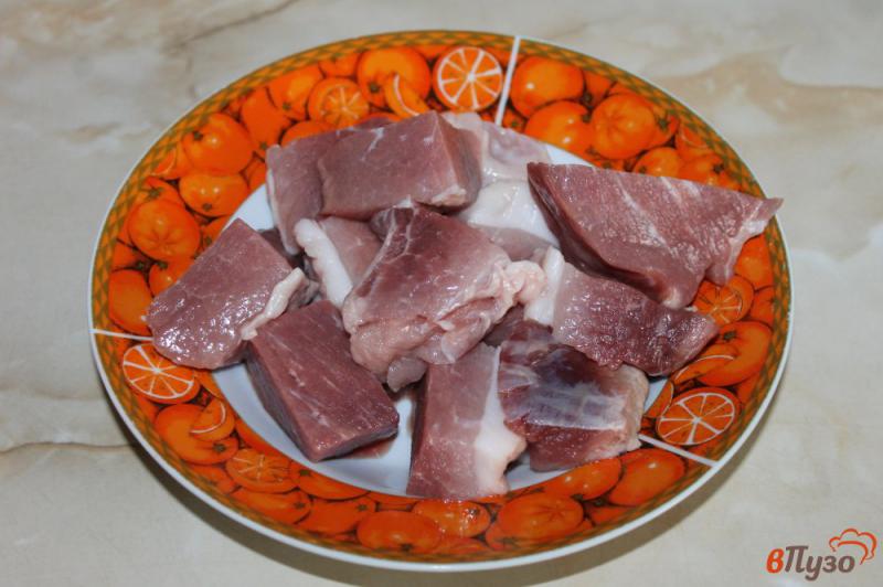Фото приготовление рецепта: Свинина кусочками с луком в мультиварке шаг №1