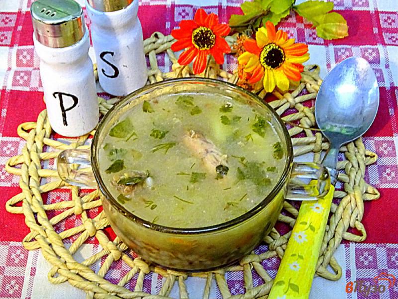 Фото приготовление рецепта: Суп с гречкой на курином бульоне шаг №7
