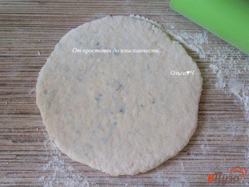 Фото приготовление рецепта: Сырные лепешки на йогурте шаг №11