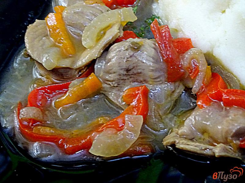 Фото приготовление рецепта: Куриные желудки с овощами шаг №10