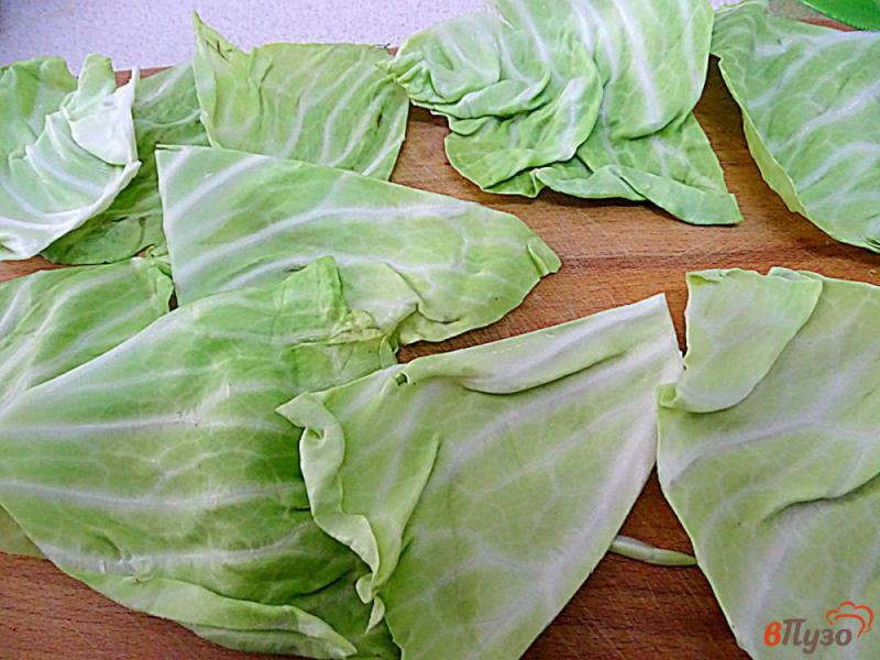 Фото приготовление рецепта: Листья капусты в кляре шаг №3