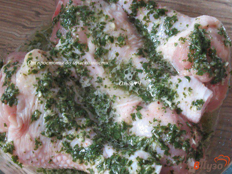 Фото приготовление рецепта: Куриные голени в маринаде «Мохито» шаг №3