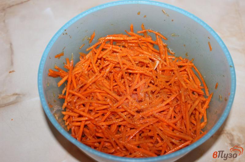 Фото приготовление рецепта: Салат морковь по - корейски шаг №5