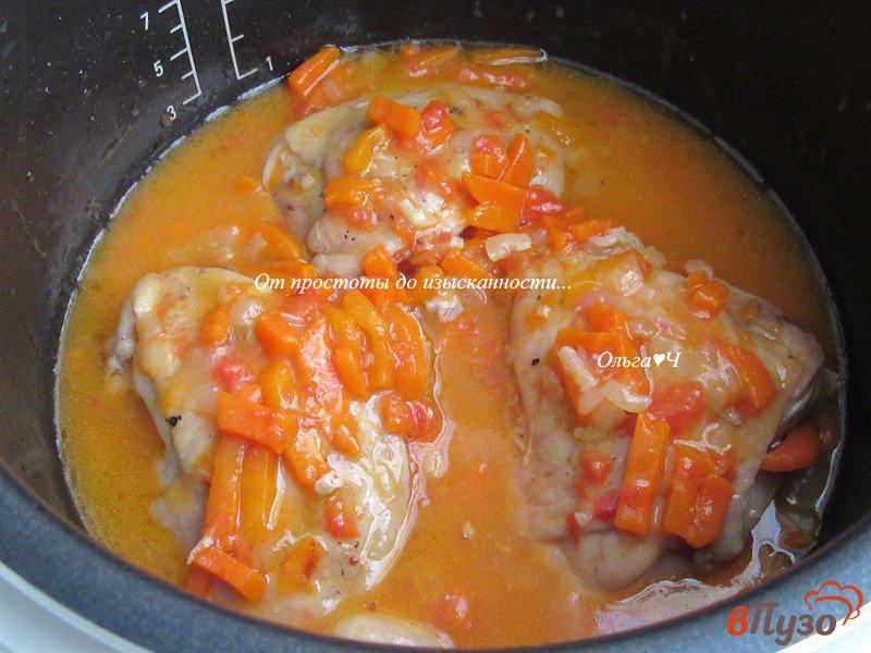 Фото приготовление рецепта: Плакия или Курица в овощном соусе по-болгарски шаг №8