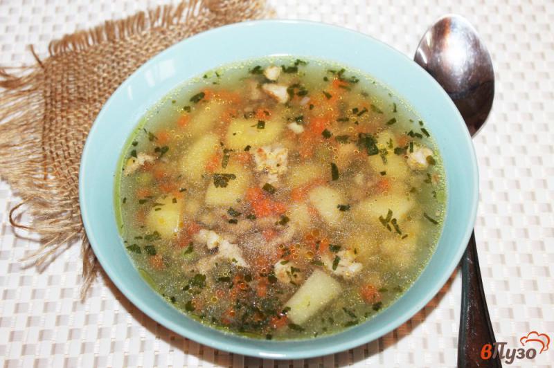 Фото приготовление рецепта: Суп со свининой и горошком шаг №6