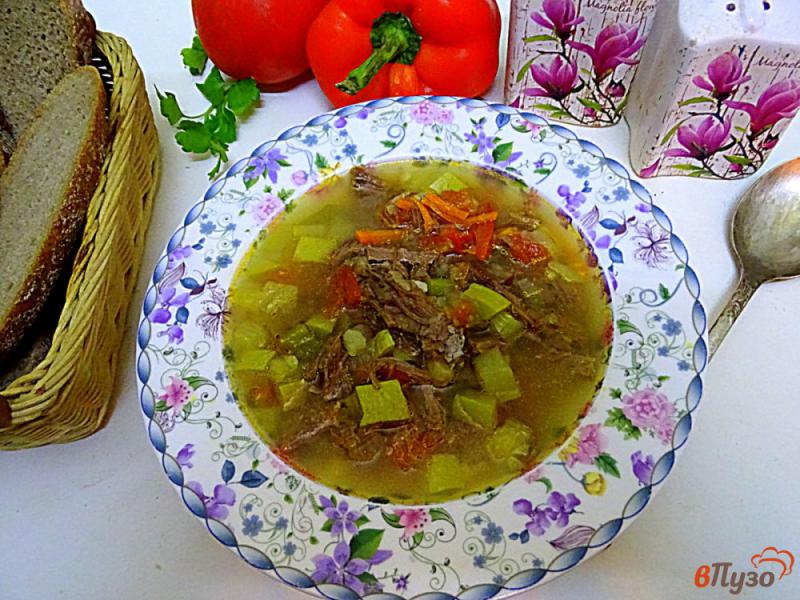 Фото приготовление рецепта: Овощной суп с говядиной шаг №9