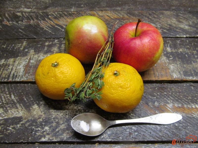 Фото приготовление рецепта: Мандариново-яблочный компот с ванилью шаг №1