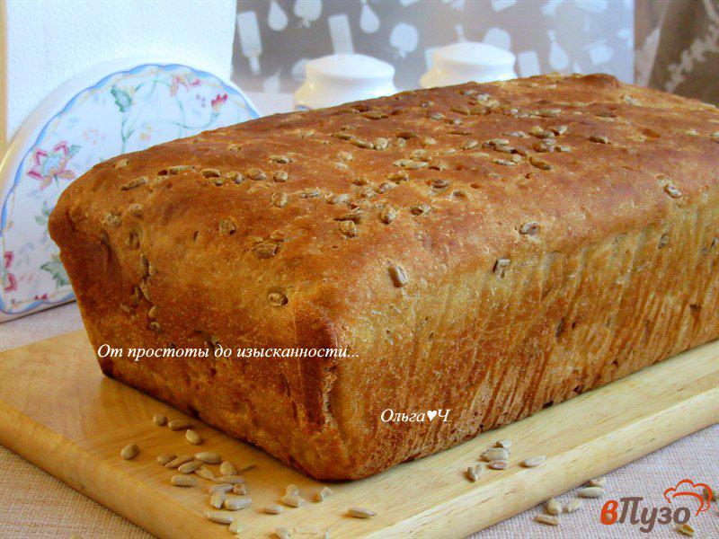 Фото приготовление рецепта: Цельнозерновой хлеб с семечками подсолнечника шаг №8