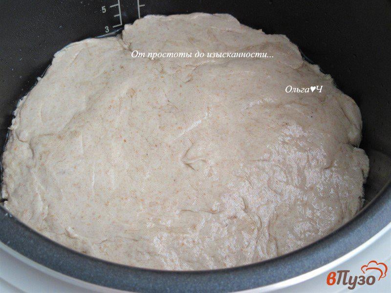 Фото приготовление рецепта: Пшенично-ржаной хлеб с отрубями шаг №4