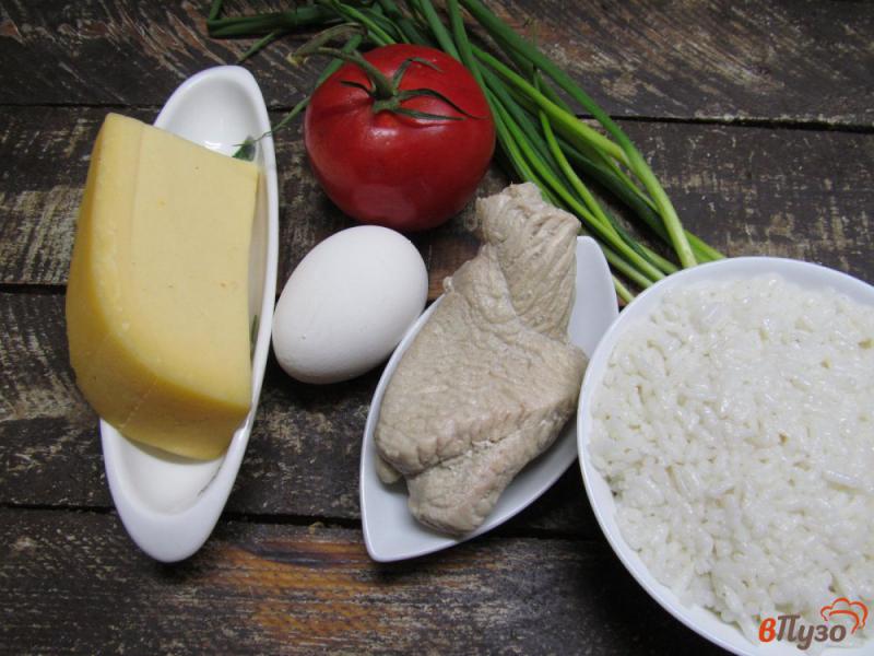 Фото приготовление рецепта: Салат из риса с индейкой и сыром шаг №1